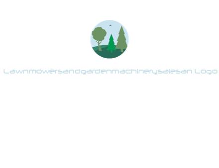 trees with bird in circle frame