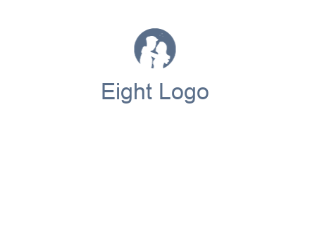 negative spacing couple in circle frame