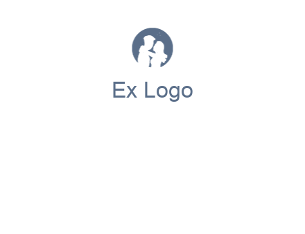 negative spacing couple in circle frame