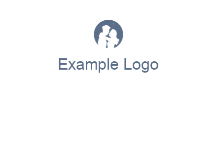 negative spacing couple in circle frame