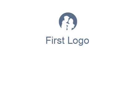 negative spacing couple in circle frame