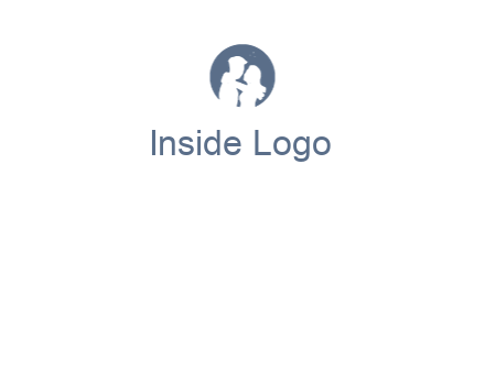 negative spacing couple in circle frame