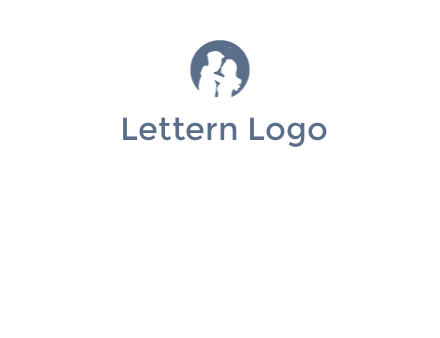 negative spacing couple in circle frame