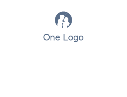 negative spacing couple in circle frame