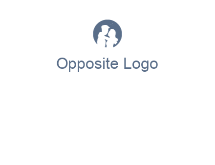 negative spacing couple in circle frame