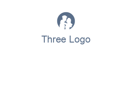 negative spacing couple in circle frame