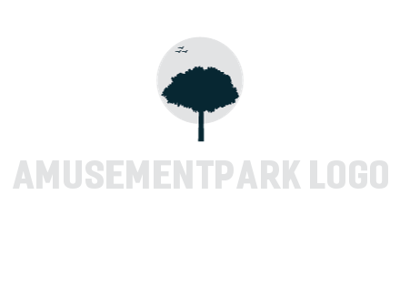 circle behind tree