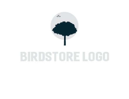 circle behind tree