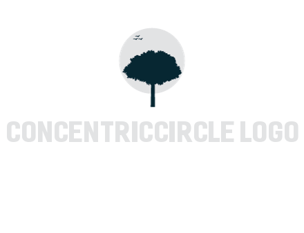 circle behind tree