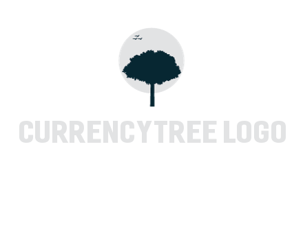 circle behind tree