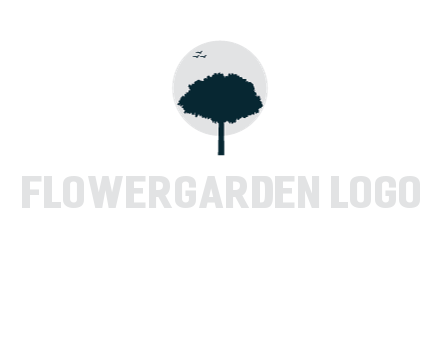 circle behind tree