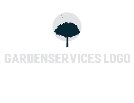 circle behind tree