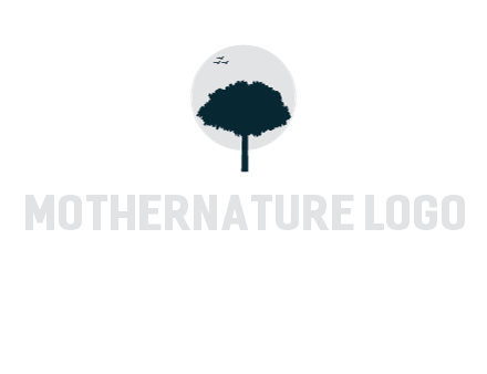 circle behind tree