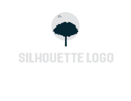 circle behind tree