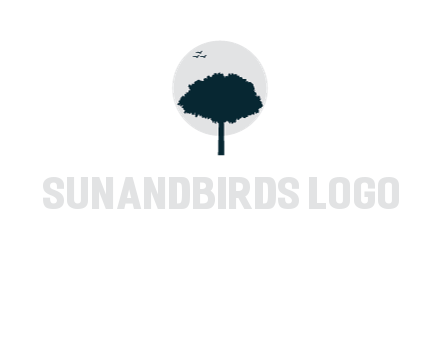 circle behind tree