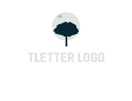 circle behind tree