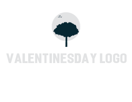 circle behind tree