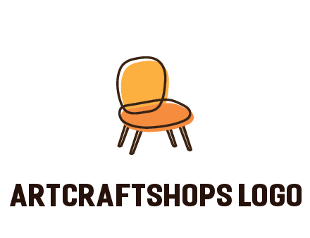 line art abstract chair