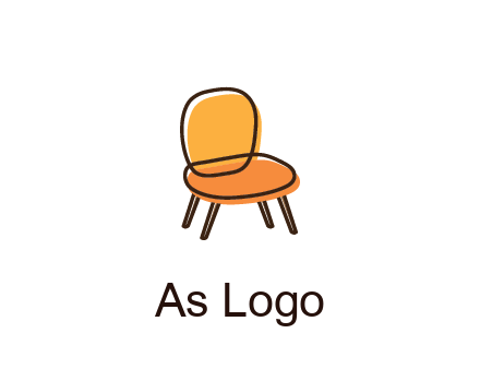 line art abstract chair