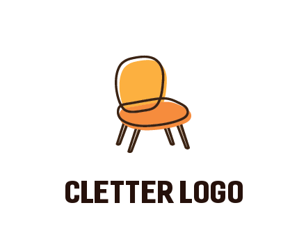 line art abstract chair
