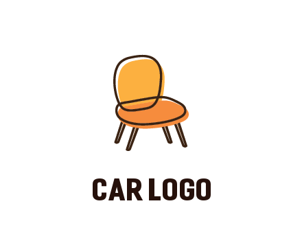 line art abstract chair