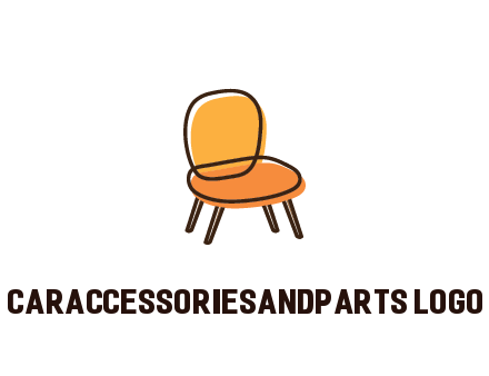line art abstract chair