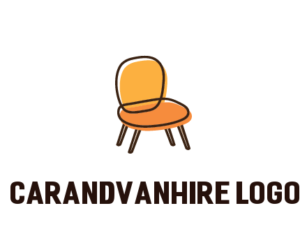 line art abstract chair
