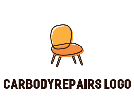 line art abstract chair
