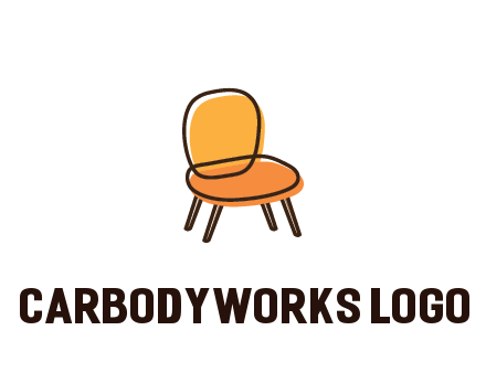 line art abstract chair