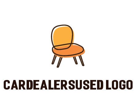 line art abstract chair