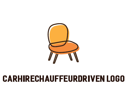 line art abstract chair