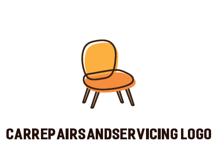 line art abstract chair