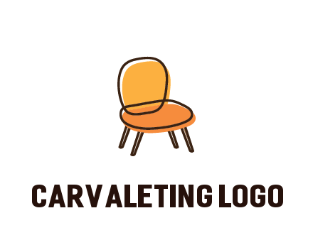 line art abstract chair