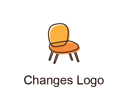 line art abstract chair