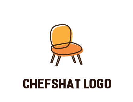 line art abstract chair
