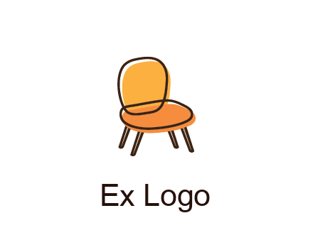 line art abstract chair