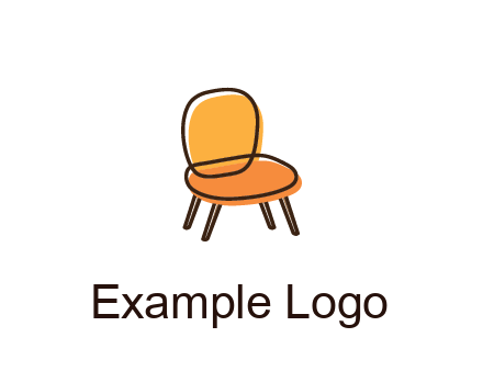 line art abstract chair