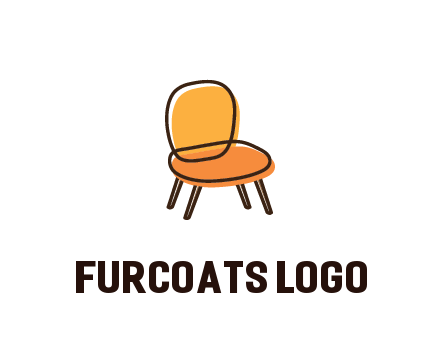 line art abstract chair