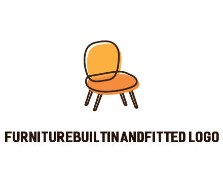 line art abstract chair