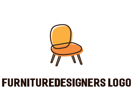 line art abstract chair