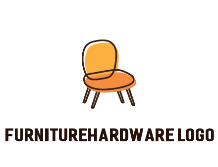 line art abstract chair