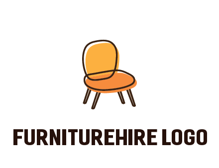 line art abstract chair