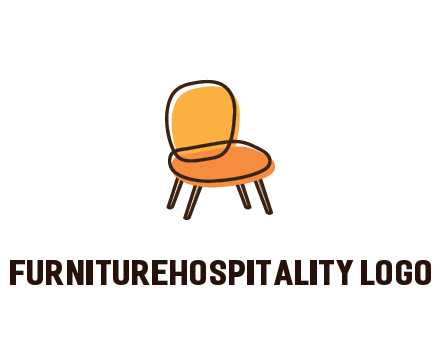 line art abstract chair