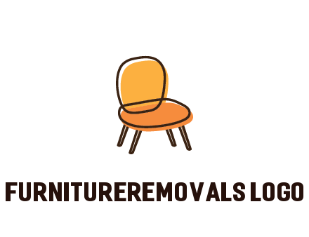 line art abstract chair
