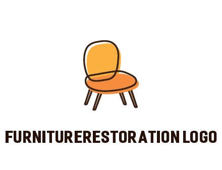 line art abstract chair
