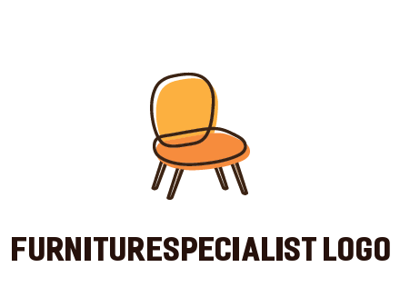 line art abstract chair