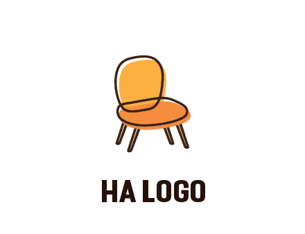 line art abstract chair