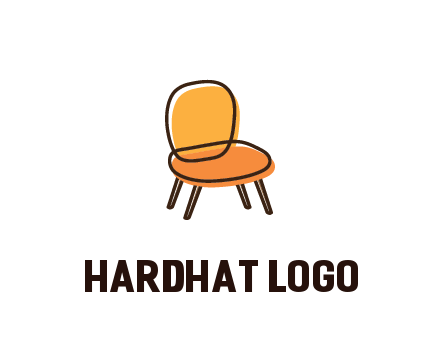 line art abstract chair