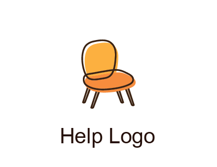 line art abstract chair