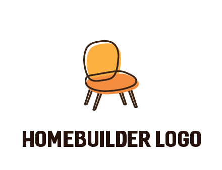 line art abstract chair